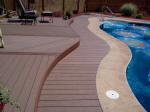 DecksNJ PVC Deck built on ground around pool